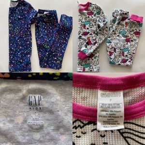 Gymboree/ Gap Girls Pajama Sets - Size 7 & Size 8